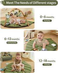 Blissful Diary Baby Play Gym & Activity Mat, Oversize Leaf Shaped Baby