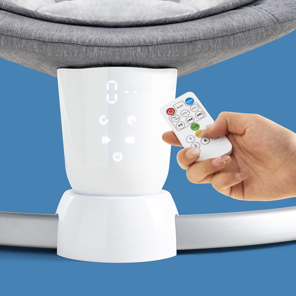 HARPPA Baby Swing Chair, Electric Baby Bouncer with Remote Control, Music