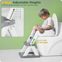 Rabb 1st Potty Training Seat, Upgrade Toddler Toilet Seat for Kids Boys Girls, 2 in 1 Potty Training Toilet, Splash Guard Anti-Slip Pad Step Stool