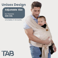 Stylish Beige & Gold Baby Carrier Wrap: Comfortable, Soft & Supportive