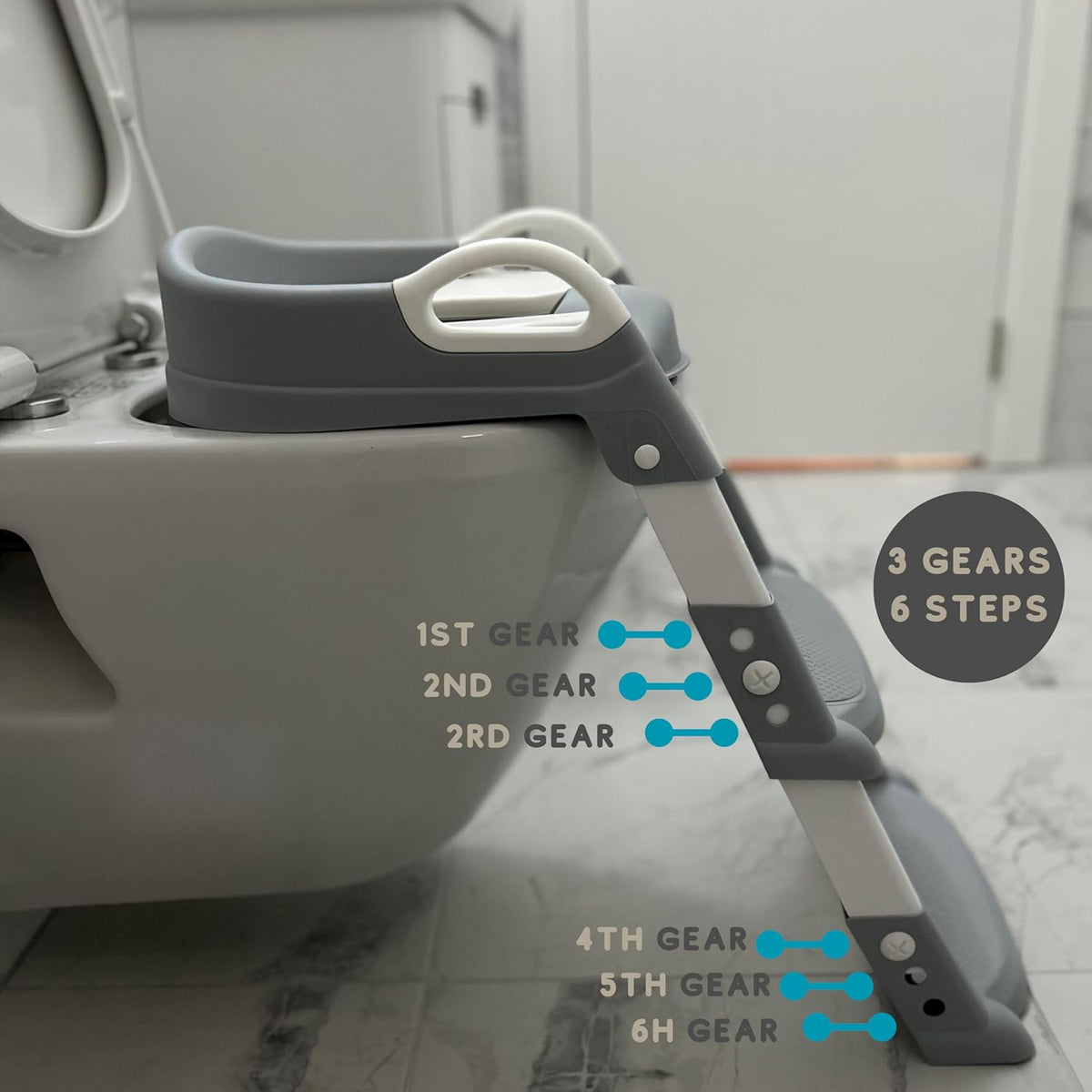 Baby Potty Training Seat,  (White/Grey)