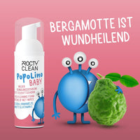 ProctyClean PopoLino Baby Mild Popo Foam Instead of Baby Wipes Cleaning Foam Vegan and Natural Cosmetics Popo Foam with Aloe Vera, Hamamelis, Bergamot and Vitamin E. Makes Bottom and Environment Happy