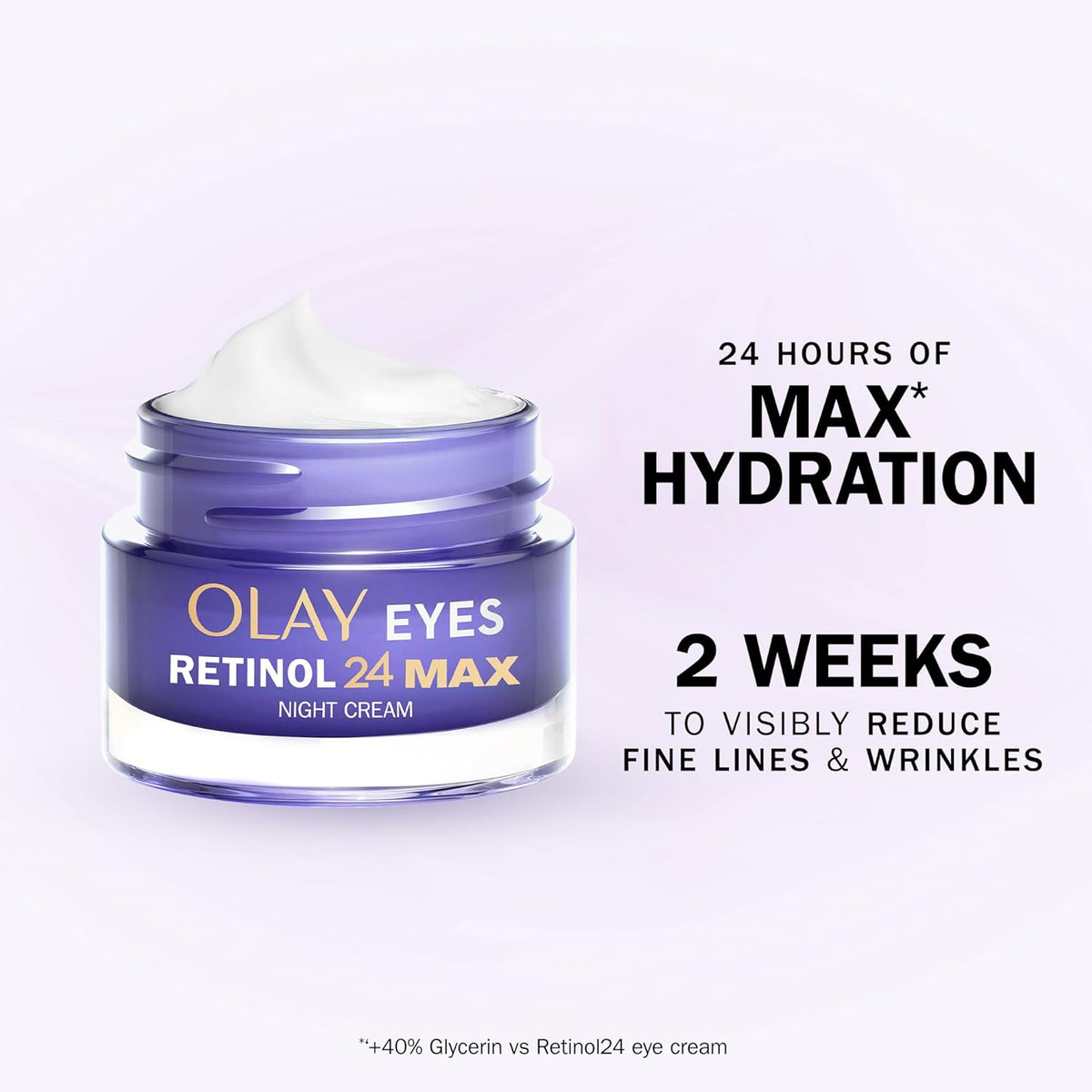 Olay Retinol 24 MAX Eye Cream with 40% More Retinol Complex, Olays Strongest Retinoid Complex 15ml