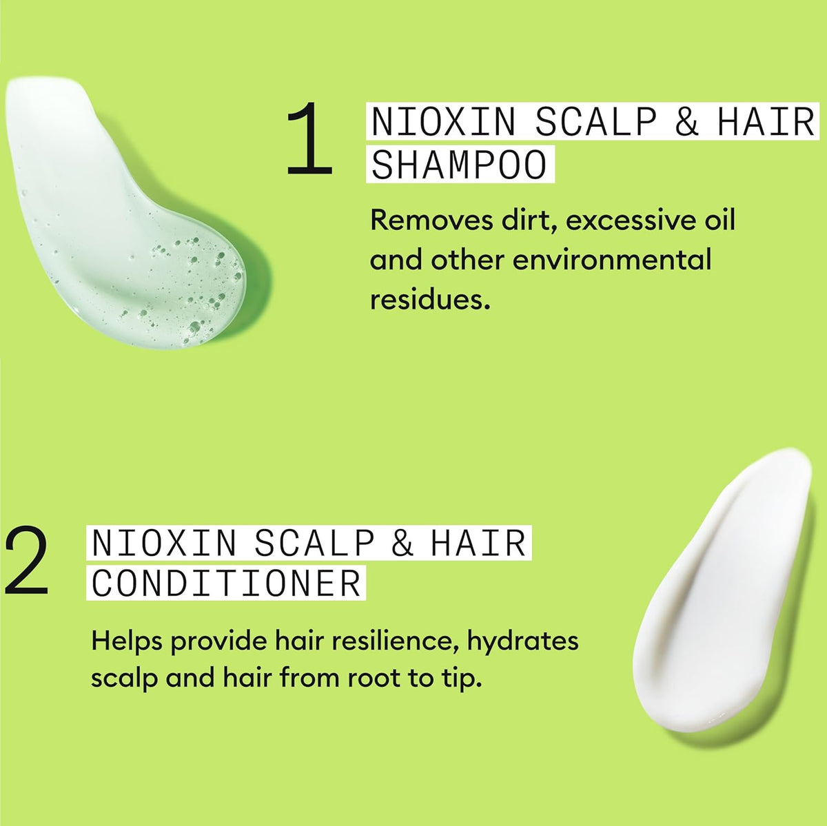 Nioxin Duo Kit | System 2 Scalp + Hair Thickening Shampoo & Conditioner, 10.1 Fl Oz Each | For Natural Hair with Progressed Thinning