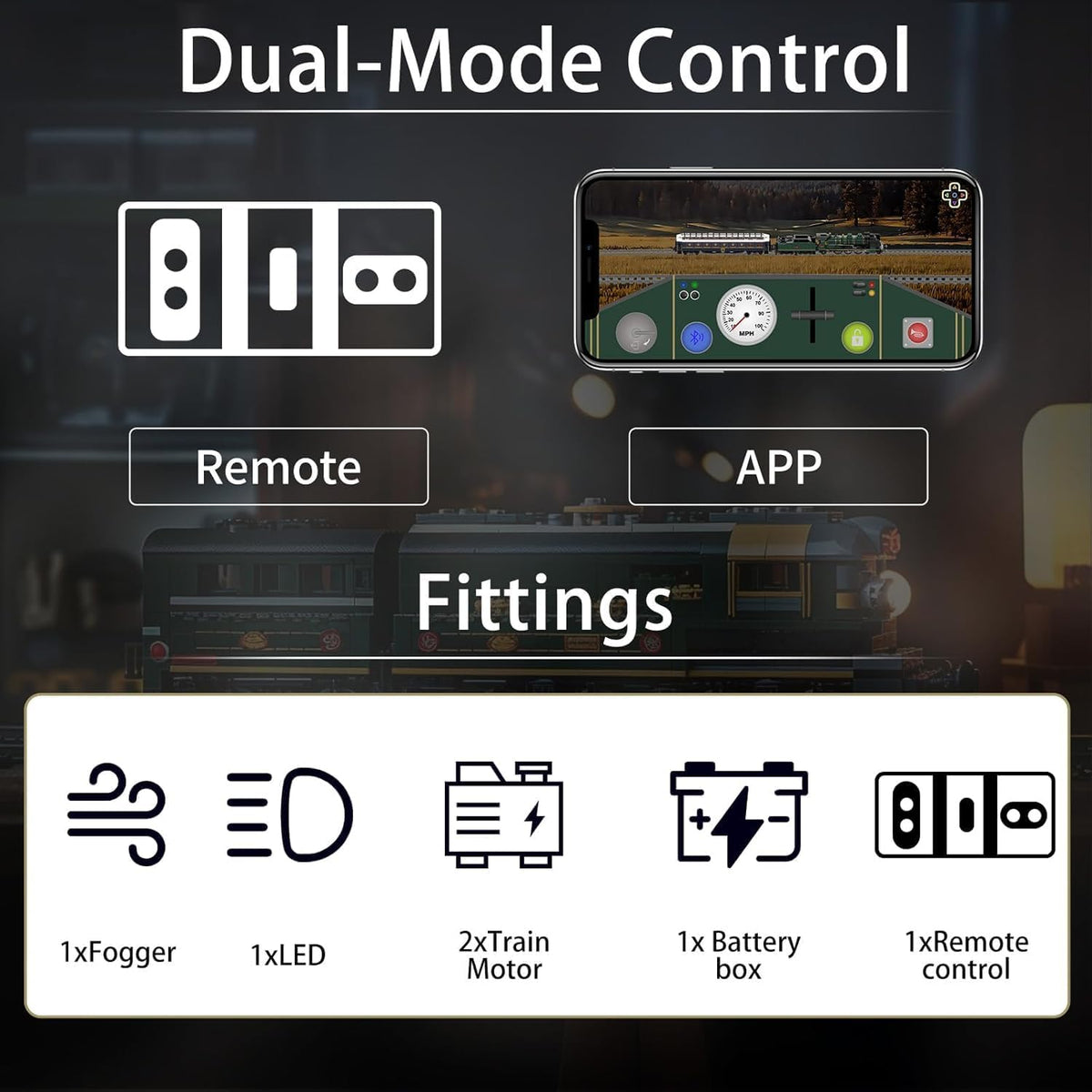 Mould King 12025 Orient Express Steam Locomotive Train Terminal Building Set,Remote Control Train Model Block Kit, STEM Toy to Build for Boys Girls Aged 8+ 3898pcs
