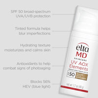 EltaMD UV Sheer Face Sunscreen, SPF 50+ No White Cast Sunscreen for Face and Body
