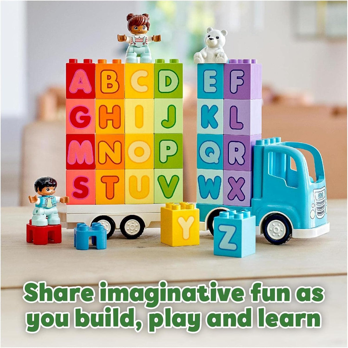 LEGO DUPLO My First Alphabet Truck 10915 ABC Letters Learning Toy for Toddlers, Fun Kids’ Educational Building Toy