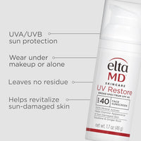 EltaMD UV Restore,Face Sunscreen, SPF 40, Anti-Aging Zinc Oxide Sunscreen Formula