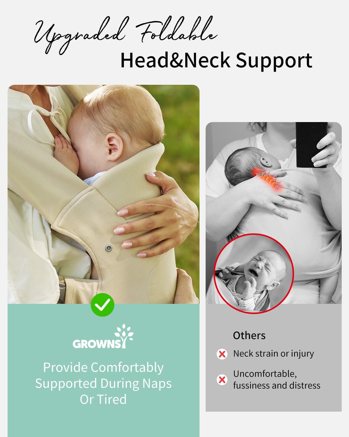 GROWNSY Newborn Carrier, Baby Carrier Newborn to Toddler