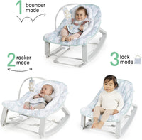 Ingenuity Keep Cozy 3-in-1 Grow with Me Vibrating Baby Bouncer Seat & Infant to Toddler Rocker - Spruce, Newborn and up