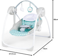 Ingenuity Ity by Swingity Swing Easy-Fold Portable Baby Swing, 0-9 Months Up to 20 lbs (Goji)