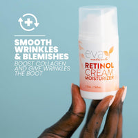 Eva Naturals Anti-Aging Retinol Cream For Face - Anti-Wrinkle Retinol Moisturizer Day & Night Face Cream With Hyaluronic Acid & Vitamin E For Women and Men - Reduce Fine Lines & Dark Spots (1.7 oz)