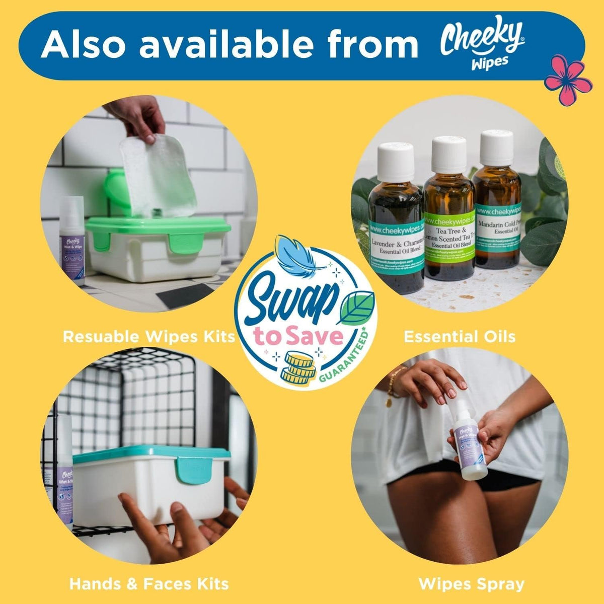 Cheeky Wipes - 25 Washable Bamboo Terry Cloth Wipes, 15x15cm Reusable Grey Pack, Perfect for Baby's Hands and Face, Absorbent, Super Soft and Naturally Anti-Bacterial | Eco Friendly