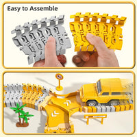 MSKOLER 200 Pieces Toy Car Tracks Sets for Kids 3-8 Years Old