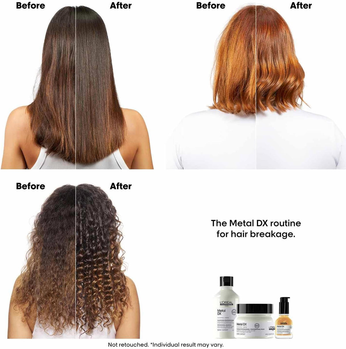 L'Oréal Professionnel Hair Mask for Coloured and Damaged Hair, Long-Lasting Colours & Shine, Series Expert, Metal DX Mask, 250 ml