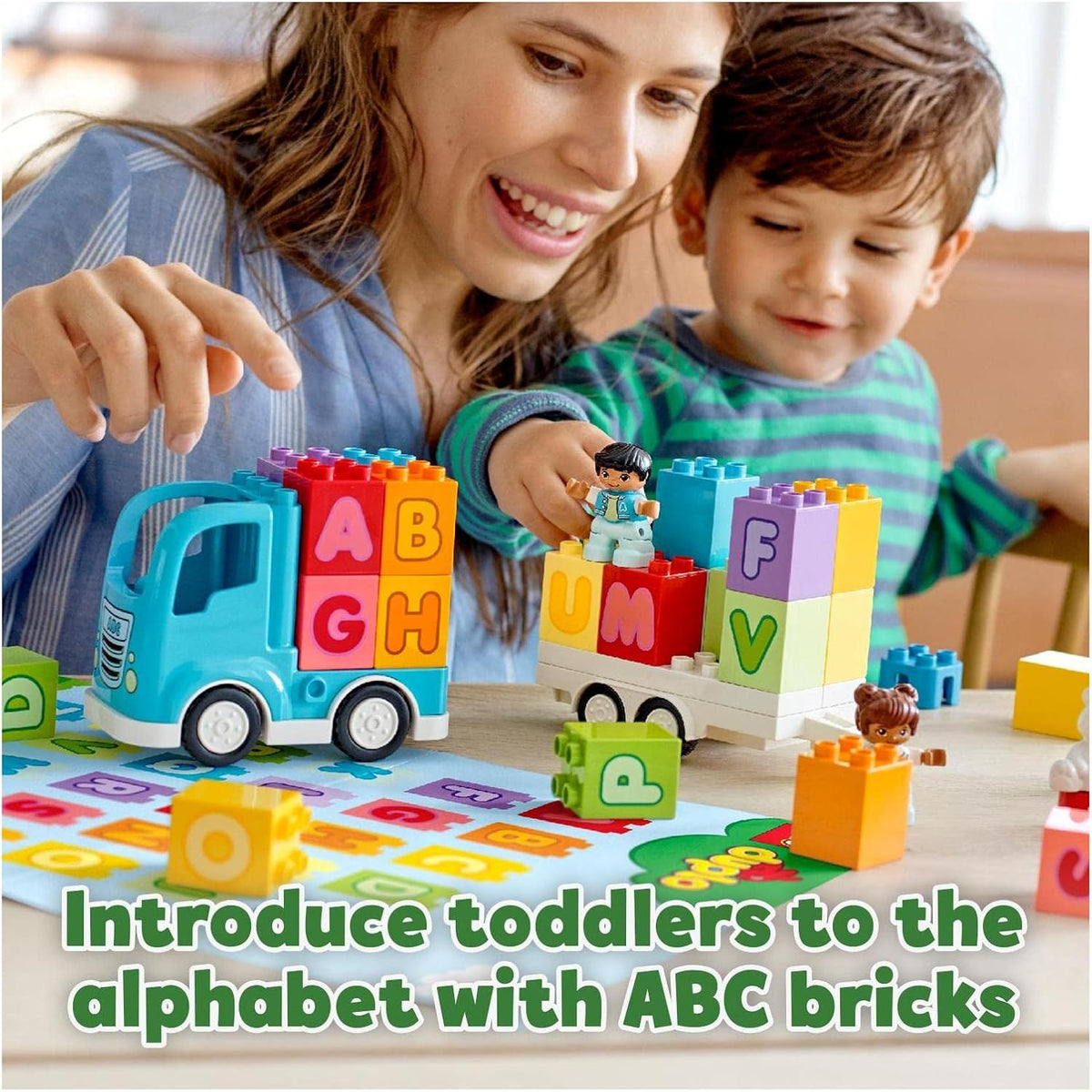 LEGO DUPLO My First Alphabet Truck 10915 ABC Letters Learning Toy for Toddlers, Fun Kids’ Educational Building Toy