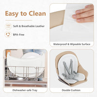 INFANS 8 in 1 Baby High Chair, Convertible Highchair for Babies and Toddlers(Light Brown)