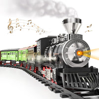 MSKOLER Large Train Set - Kids Electric Train Toy with 3 Way Smoke Locomotive Boys & Girls