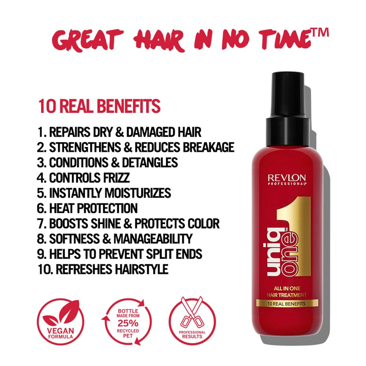REVLON PROFESSIONAL UniqOne Moisturizing Leave-In Treatment, Repair For Damaged Hair
