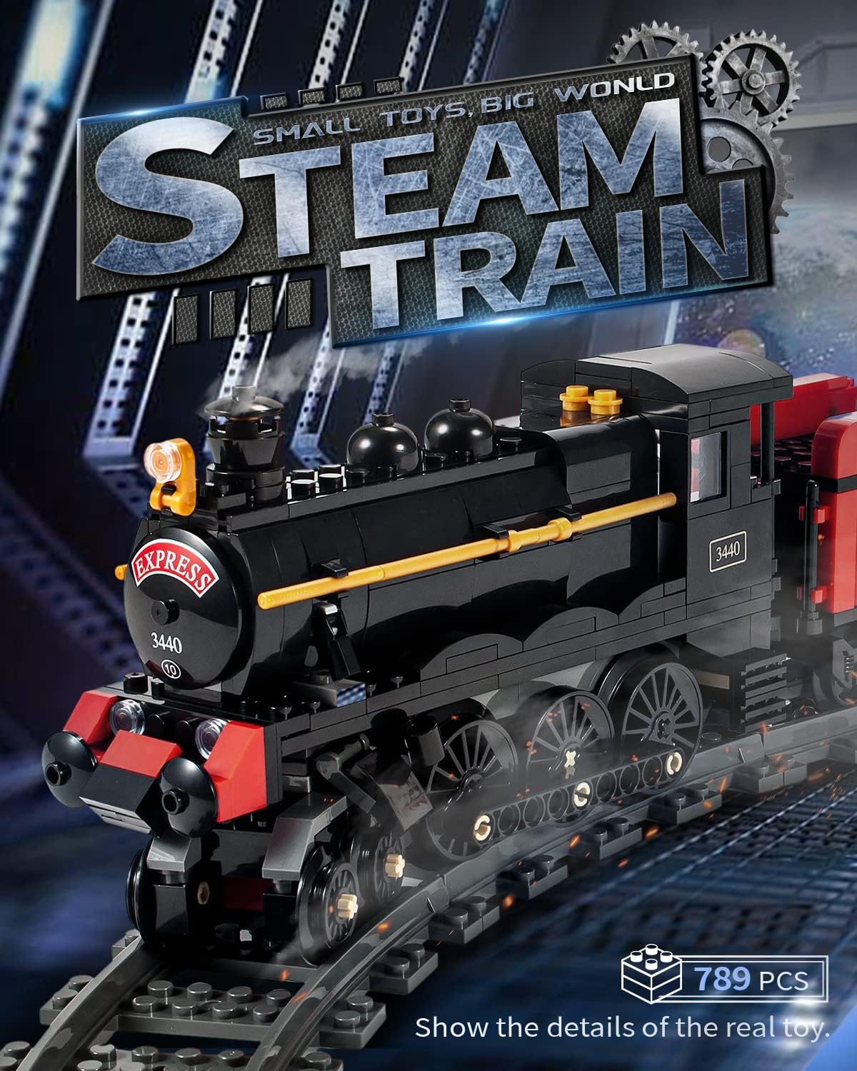 dOvOb GWR Classic Steam Train Building Kit with Train Track, Collectible Steam Locomotive Engineering Toys Set for Kids and Adult (789 PCS)