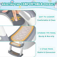 Potty Training Seat Potty Training seat Come with Soft Seat, 5 Adjustable Height (Grey)