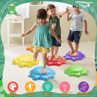 Frog Balance Stepping Stones for Kids | 8-Piece Indoor/Outdoor Obstacle Course Toys |