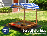 Keezi Kids Sandpit, 149cm Height Wooden Water Table Sand Pit