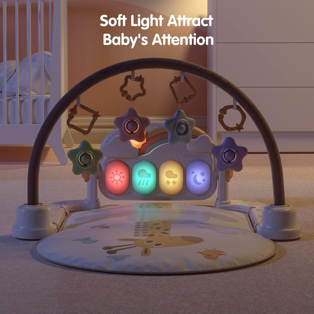 Baby Floor Gyms Playmats Activity Gym with Sounds Lights Music