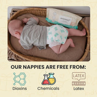 Marquise Baby Eco Nappies for Up to 5 kg Newborn, Size 1 (Pack of 3)