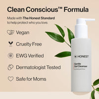 Honest Beauty Gentle Gel Daily Face Cleanser | Calms + Refreshes, Sensitive Skin Friendly | Chamomile + Calendula Extracts | EWG Verified + Cruelty Free | 5 fl oz