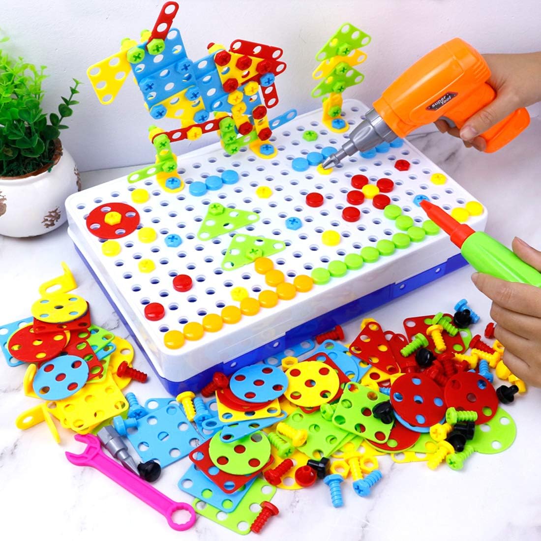237 Pieces Electric DIY Drill Educational Set, STEM Learning Toys