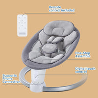 HARPPA Baby Swing Chair, Electric Baby Bouncer with Remote Control, Music