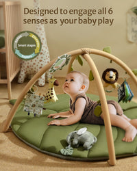 Blissful Diary Baby Play Gym & Activity Mat, Oversize Leaf Shaped Baby