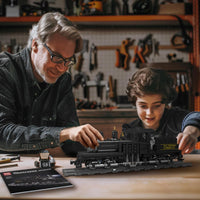 Mould King Shay Steam Locomotive Train Building Kit with Light, RC Train Model Set with Tracks, Display Model Toy for Adults (880 PCS)