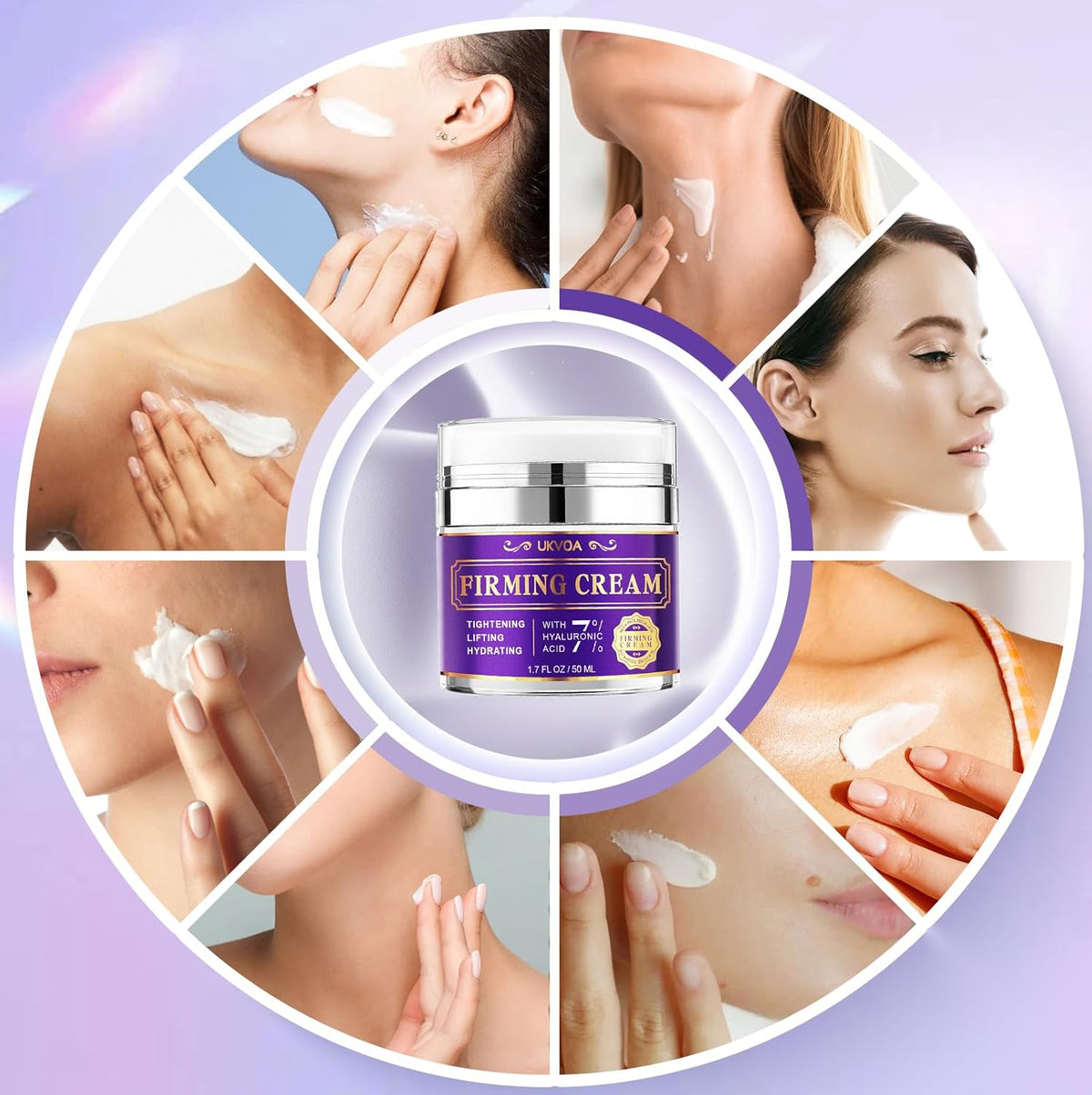 Neck Firming Cream, Anti-Aging Face Moisturizer for Women with Retinol, Collagen & Hyaluronic Acid, Tighten and Lift Neck Cream 1.7 Fl Oz