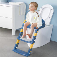 Potty Training Seat with Step Stool Toilet Seat for Kids Boys Girls, Comfortable Safe Potty