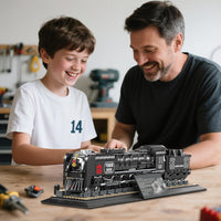 Reobrix Train Building Block Model 66801, Collectible Steam Locomotive Exhibition Set, 1546 Pieces Steam Model Railway Building Blocks, Gift Set for Boys from 14 Years and Adults