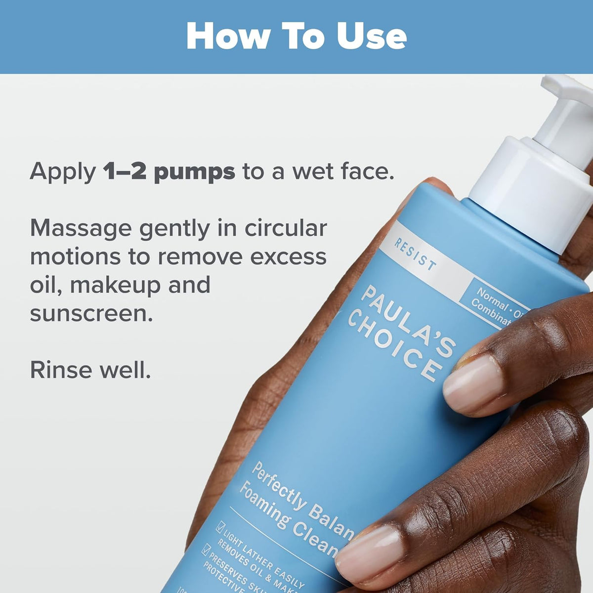 Paula's Choice RESIST Perfectly Balanced Foaming Cleanser, Hyaluronic Acid & Aloe, Anti-Ageing Face Wash, Large Pores & Oily Skin, 190 ml