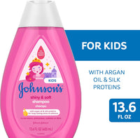 Johnson's Baby Shiny & Soft Tear-free Kids Shampoo With Argan Oil, Gentle & Sulfate-free, 13.6 fl. oz.