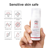 EltaMD UV Skin Recovery Face Sunscreen with Zinc Oxide, All Mineral, Safe for Sensitive Skin SPF 50