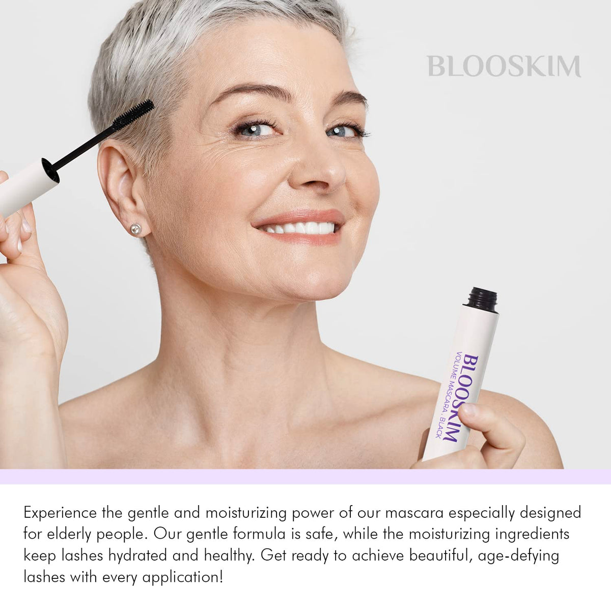 Mascara for Older Women 60 Plus, Prime Mascara - Black 0.24 FL OZ