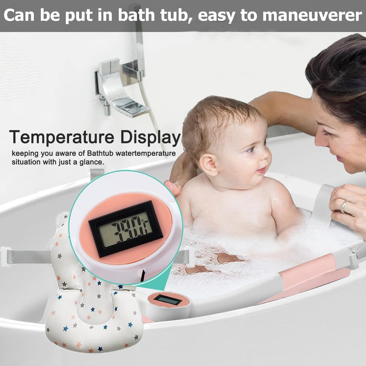 Baby Bath Tub Foldable Bathtub | Pink