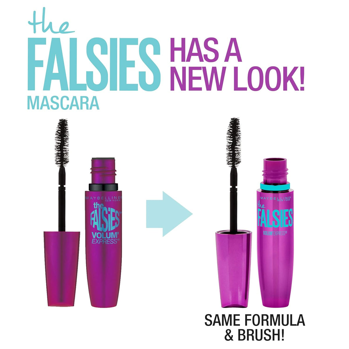 Maybelline Volum' Express Falsies Volumizing, Washable Mascara, Blackest Black, 1 Count