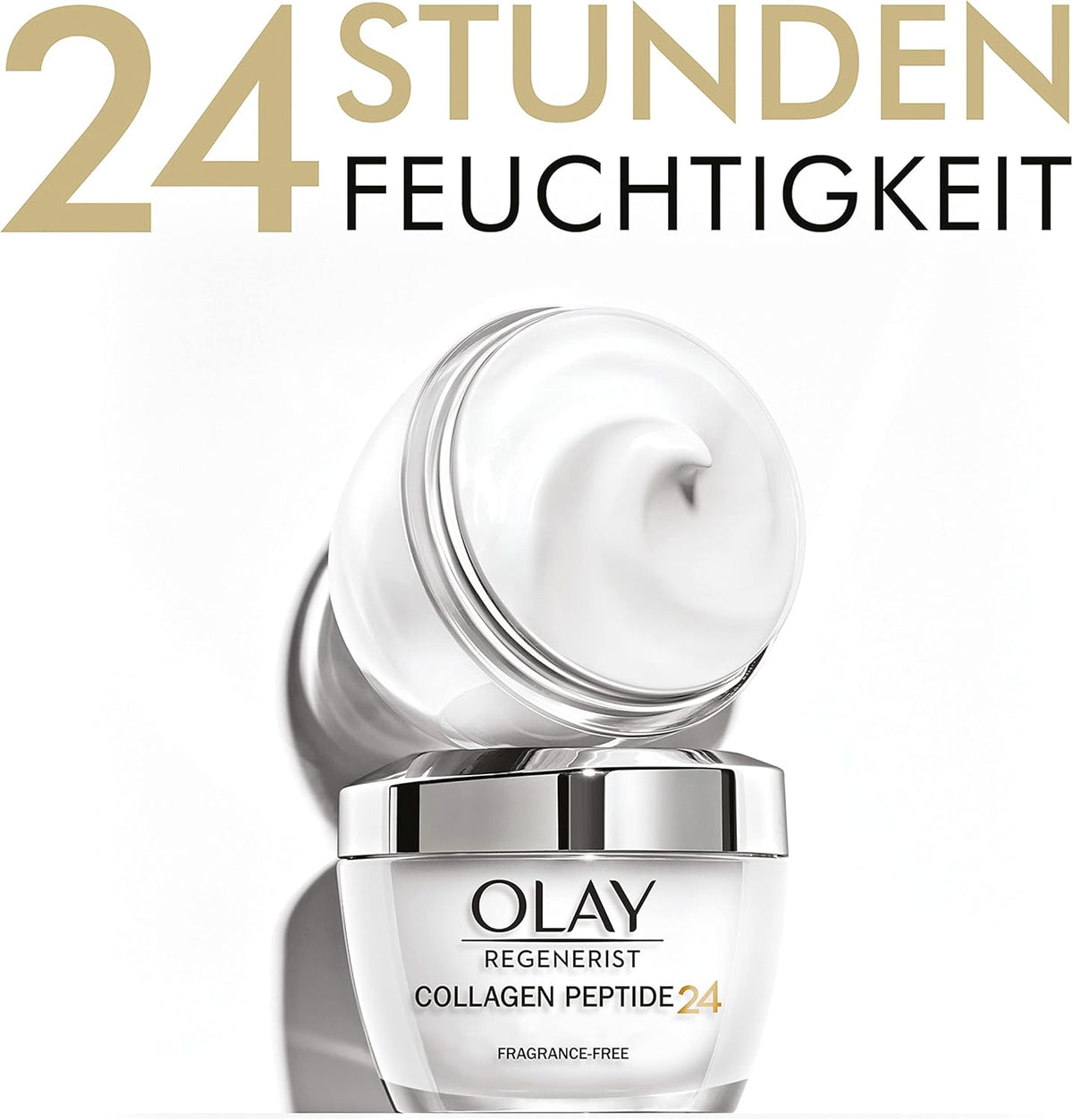 Olay Collagen Peptide 24 Day Cream (50 g) with Collagen Peptides and Vitamin B3, Women's Face Cream, Strong, Moisturising for Radiant Skin, Perfume Free