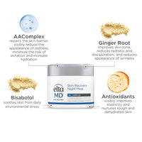 EltaMD Skin Recovery Overnight Face Mask, Moisturizer Cream Night Mask for Face & Neck, Safe for Sensitive Skin, 1.7 oz Jar