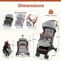 BABY JOY Lightweight Baby Stroller w/ Mesh Net
