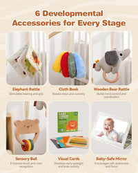 Promise Babe Wooden Baby Play Gym & Tummy Time Playmat (0–12M+)