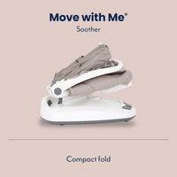 Graco Move with Me Soother with 5 swaying speeds, music, 2 recline positions, 2 vibration settings and folds up for storage. Suitable from birth to approx. 6 months (0-9kgs), Little Adventures