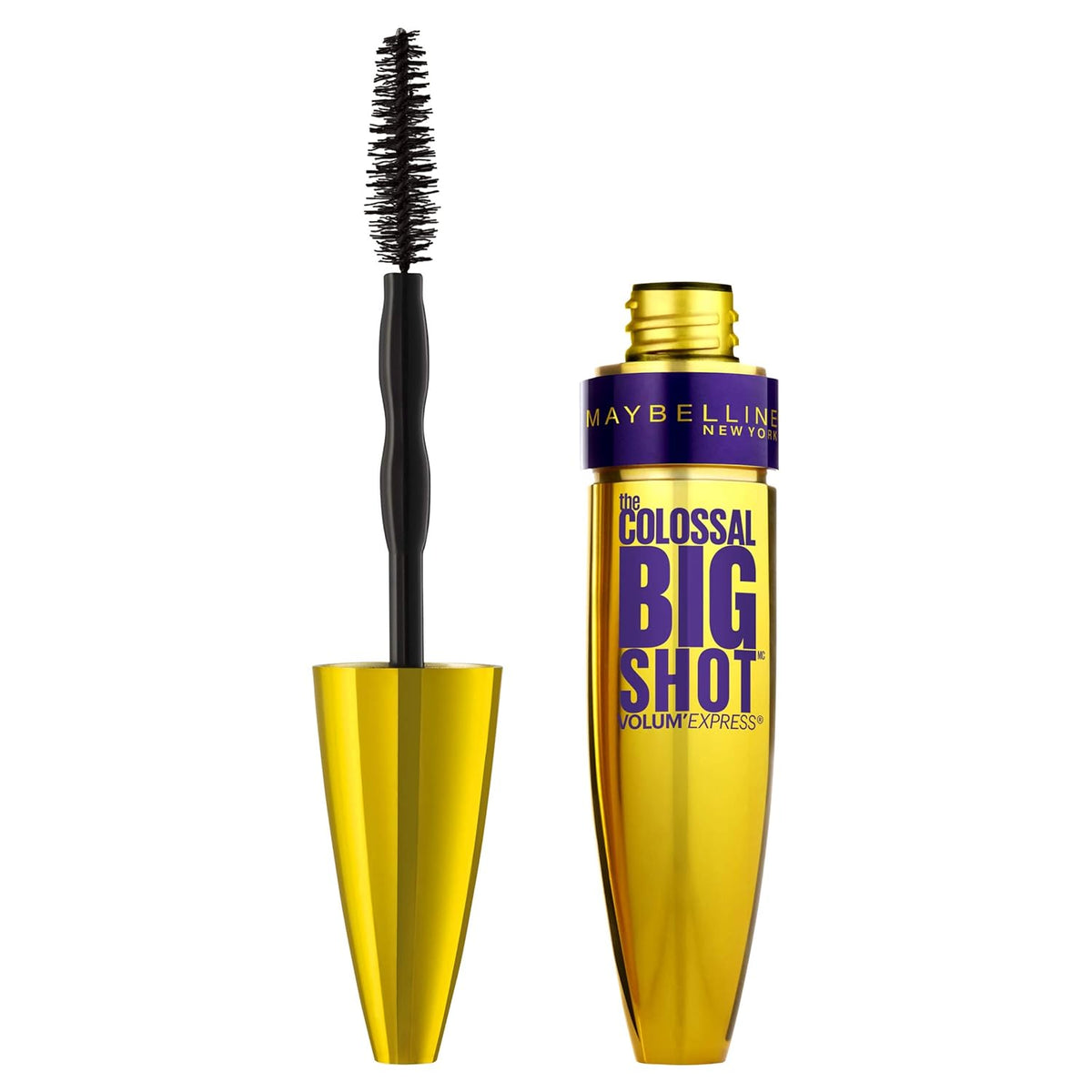 Maybelline New York Volum' Express The Colossal Big Shot Washable Mascara, Blackest Black, 0.33 fl. oz.