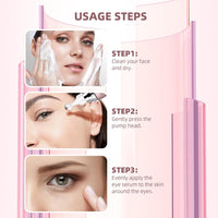 5% Caffeine Eye Cream & Under Eye Serum for Dark Circles and Puffiness, 360° Massage Roller Ball Eyes Treatment Serum, Reduces Wrinkles Fine Lines for Women